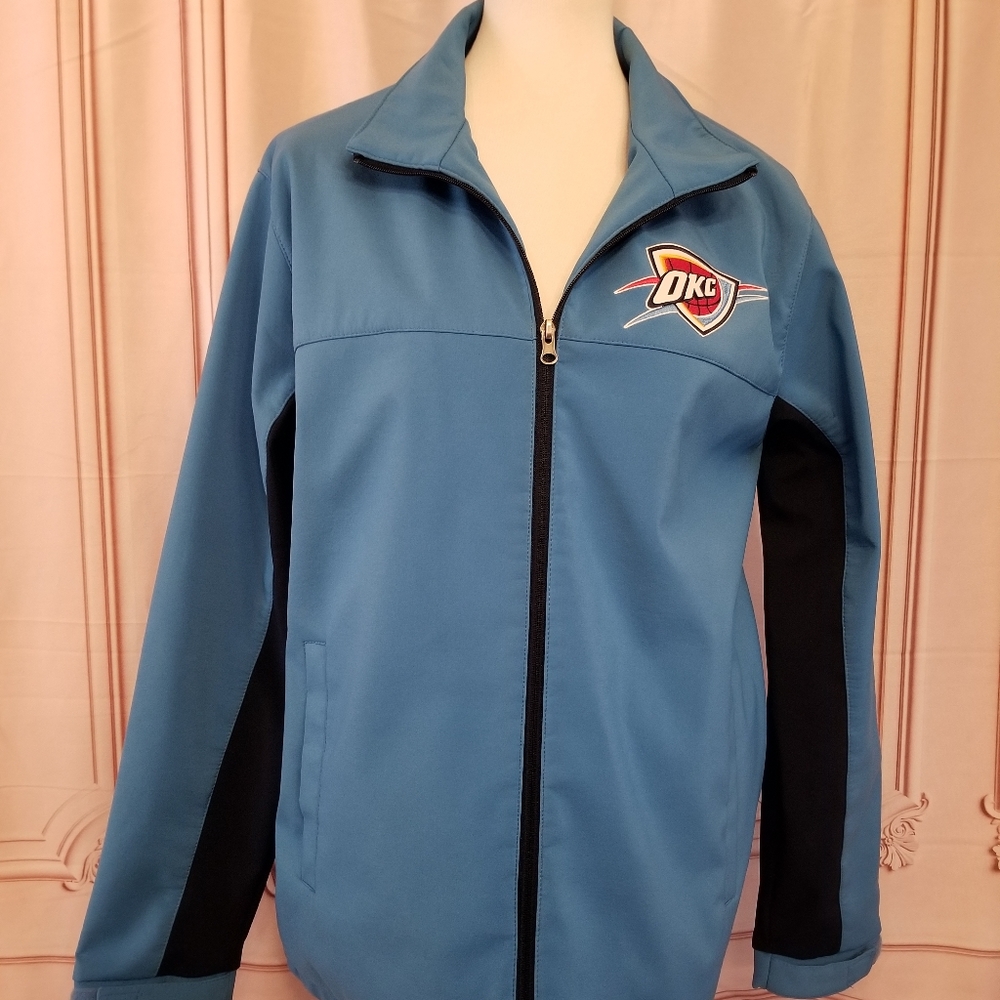 OKC Thunder Basketball Blue zip up Jacket-M